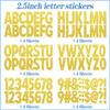 Glitter Letter Stickers 376 Pcs 2.5 Inch Gold Self Adhesive Vinyl For Mailbox Crafts Posters