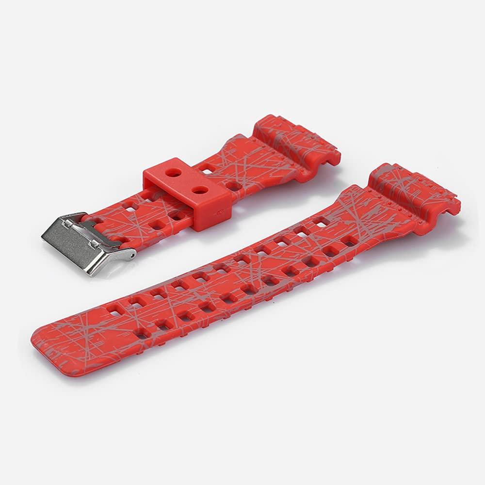 Casio Genuine Compatible 16mm Fashionable Patterned Watch for and Band, Wide, Strap, Waterproof, G-8900A, GR-8900A, GW-8900A, GA-110, GA-100, GD-100,