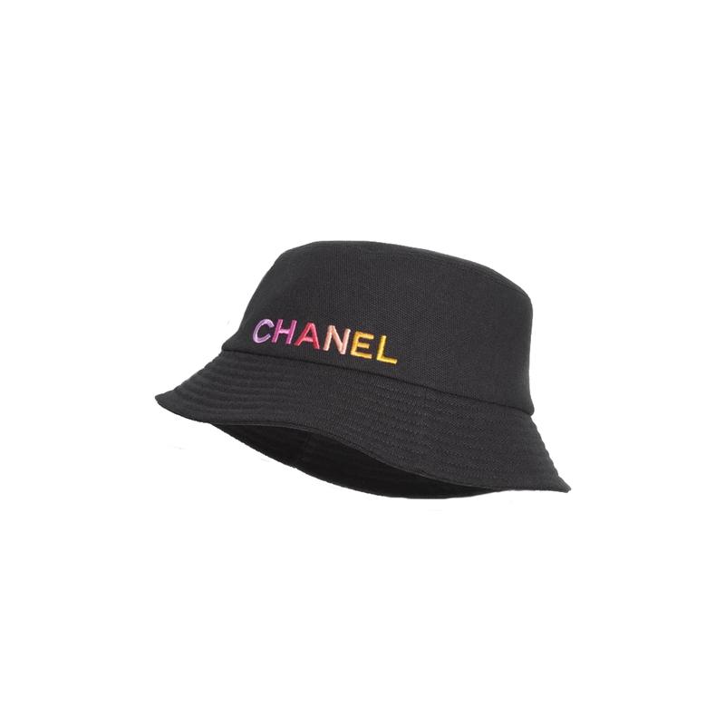 

CHANEL [24C New Product] Colorful Logo - Fisherman Hat Unisex Couple Style Black чорний