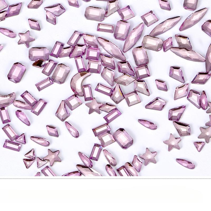 Flat Bottom Special-Shaped Diamond Star Moon Water Drop Star Anise Diamond Crystal Powder Glass Diy Nail Art Jewelry