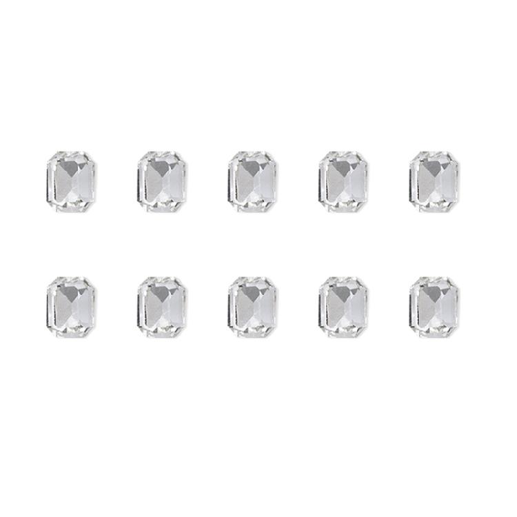 10x Irregular Shape Nail Charms Nail Rhinestones Clear Nail Crystal Gems Charms