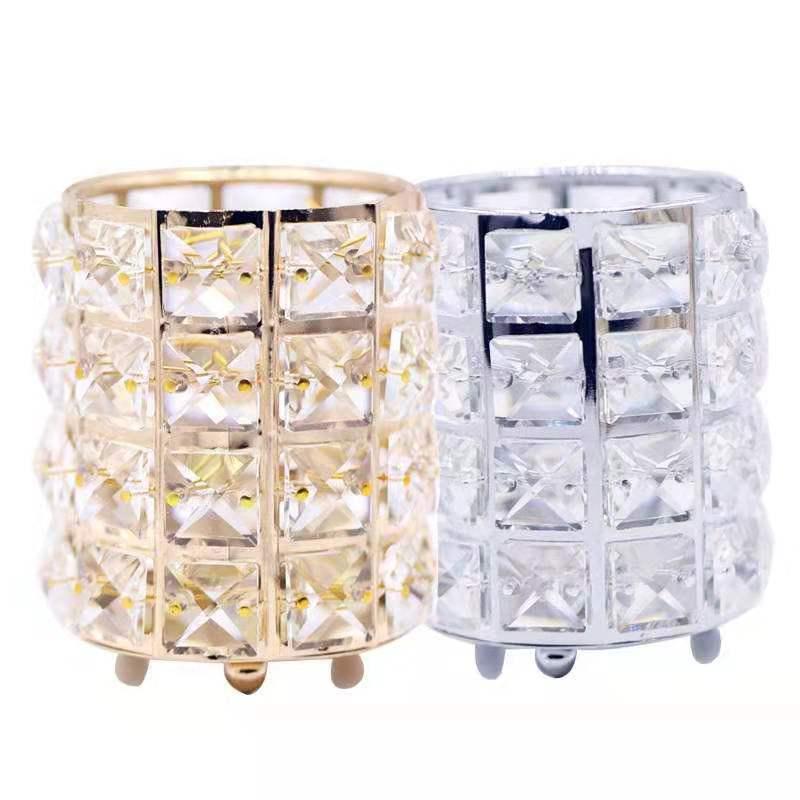 Găleată de Depozitare a Pensulelor de Machiaj din Cristal în Stil Palat Recipient de Depozitare a Instrumentelor de Machiaj Cutie de Depozitare Bijuterii Raft de Depozitare a Instrumentelor pentru Unghii