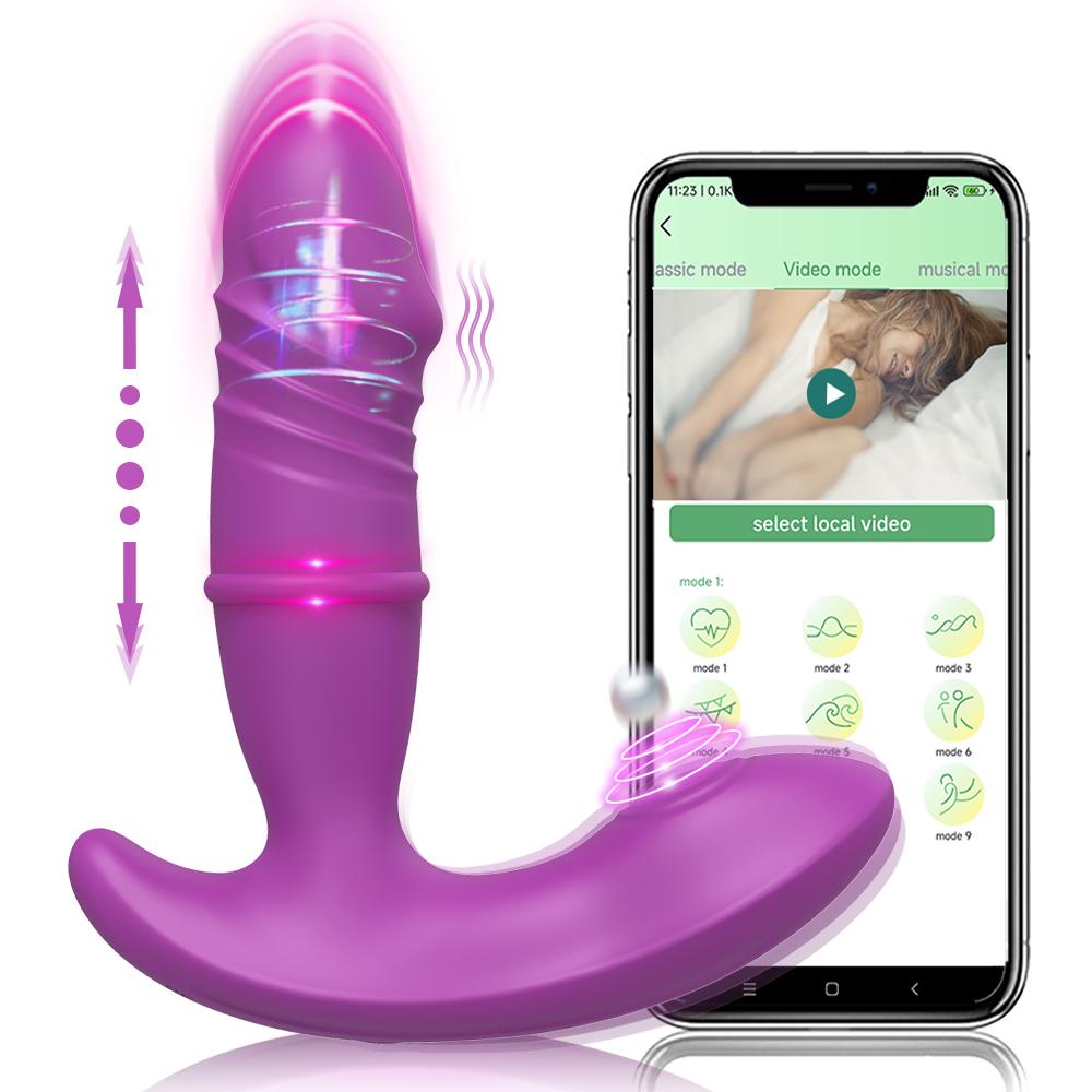 Thrusting App Vibrator For Women G-spot Vibrator Patting Clitoris Stimulator Telescopic Female Masturbation Sex Toy For Women