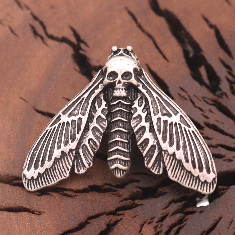 Hot Sale Butterfly Zinc Alloy Pendant Moth Of Death Skull Brooch Women'S Personality Accessories