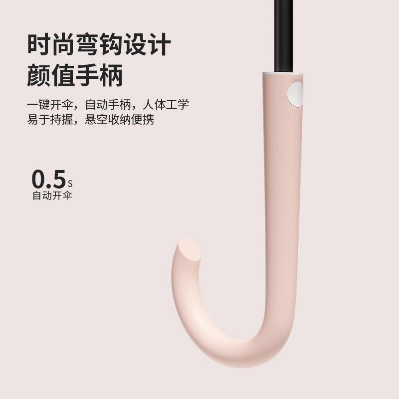 Solid Color Retro Xiaohongshu Popular Long-handled Straight Rod Umbrella Women's Senior Photo Umbrella Hot-selling Umbrella