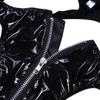 Men's Lingerie Patent Leather Briefs Bikini Underwear G-string Thong Underpants with Front Zipper Clubwear Nighwear