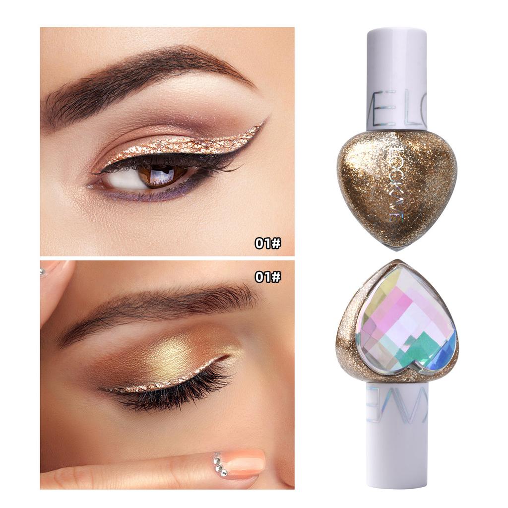 Pennello piccolo a forma di cuore impermeabile Shimmering Liquid Eyeliner Eye Illuminante Liquido Ombretto Trucco per occhi