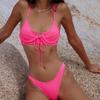 2023 European & American Sexy Solid Color Two-Piece Bikini Swimwear