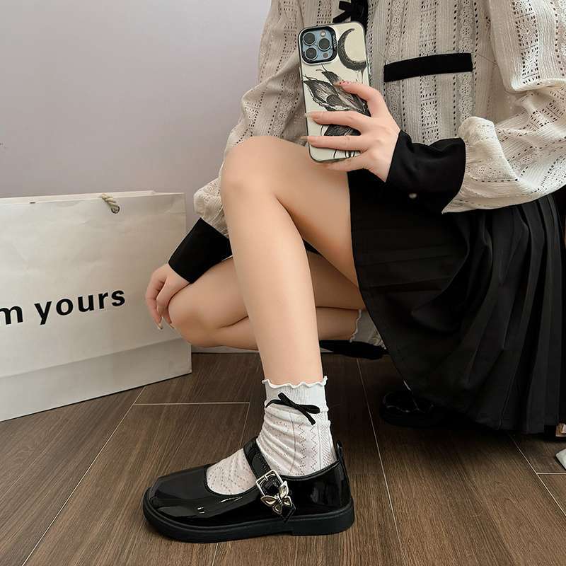 JK uniform literary retro flat-soled women's shoes Mori female Japanese Mary Jane single shoes round head college style Chic small leather shoes