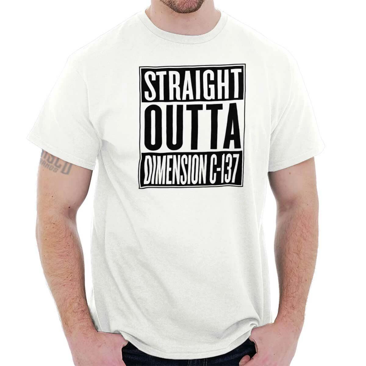 Straight Outta Dimension C-137 TV Cartoon Womens or Mens Crewneck T Shirt Tee L