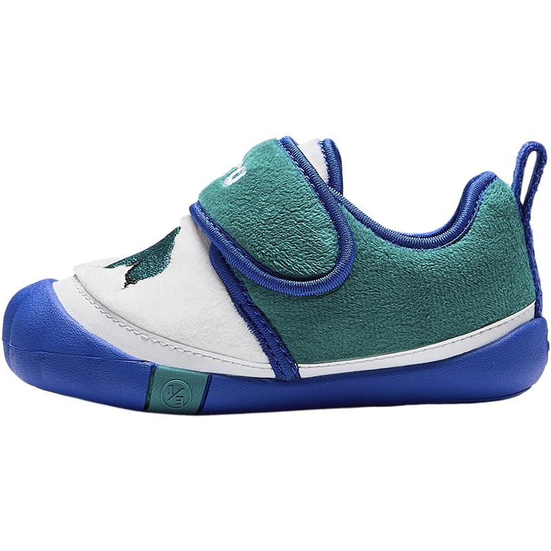 Anta Comfortable Versatile Lightweight Shock Absorbing Low Top Walking Shoes Baby Shoes Green White A12440063-2