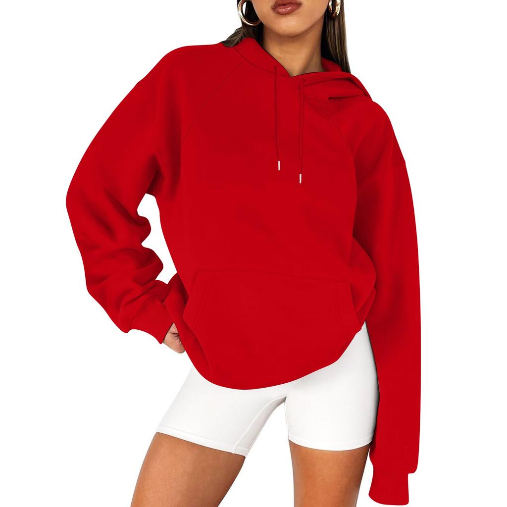 Dicker Kapuzenpullover mit langen Ärmeln für Damen für den Herbst