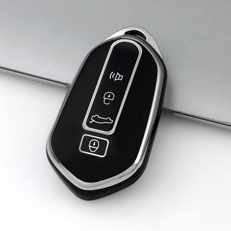 Premium Soft TPU Car Key Case Cover Shell for Ruilan Geely LIVAN 7 8 9 X3 PRO Key Rings Keychain Bag Accessories