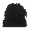 Balenciaga Crush Stud Magnetic Closure Fabric Feather Portable Crossbody Bag, Shoulder Bag Women's Black 7163512AAEO1000