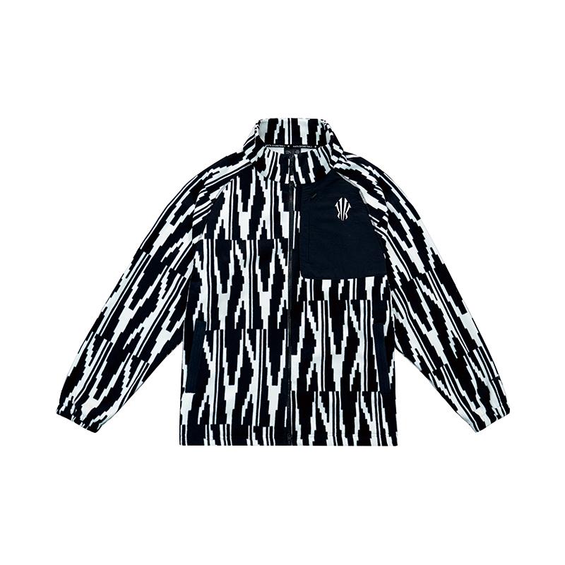 

Anta Kyrie Irving Series Black White Camouflage Unisex Water-Repellent Woven Sports Jacket 172611704-2 L