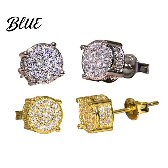 Women Stud Earrings 1 Pair Square Rhinestone Wedding Ear Studs