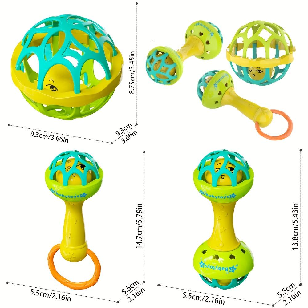 Colorful Hand-Cranked Bell & Ball Toy for Infants & Young Children - Safe ABS Material, Sensory Learning
