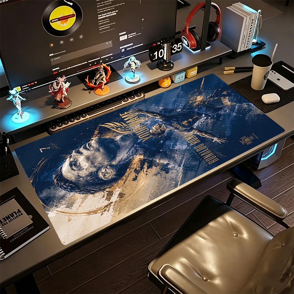 Cristiano Ronaldo (1) Personalized Name Mouse Pad Keyboard Mat Computer Desk Keyboard Mat Non-Slip Rubber Base