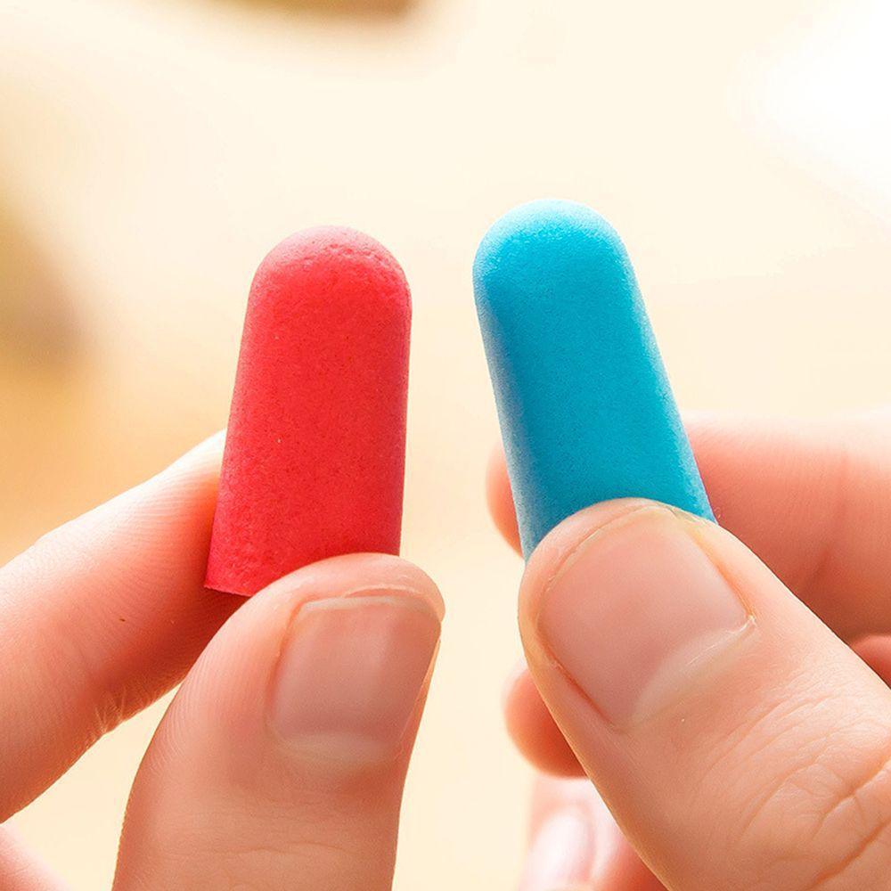 Random Color Travel Sleeping Soft Rebound Anti-noise Earmuffs Tapered Earplugs Polyurethane Foam