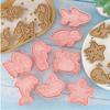 PP Marine Animal Cookie Cutters 8 Piece Set Pink Color for Cookies Fondant Sugar Paste and Chocolate Decorating