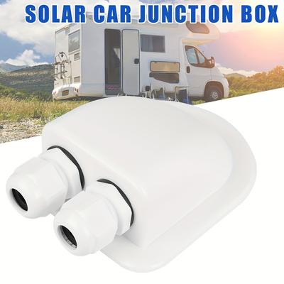 Wasserdichte ABS-Anschlussdose Doppel-Kabeleinführungsverschraubung Für Wohnmobil Solarmodul Wohnmobile Kastenwagen Wohnwagen Boote