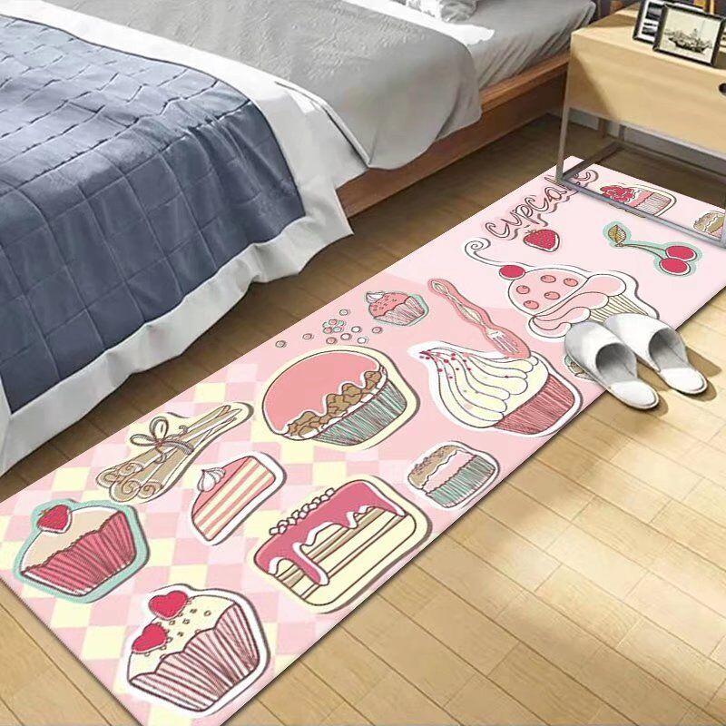 Living Room Carpet Simple Bedroom Bedside Carpet Rectangular Element Grid Long Strip Carpet