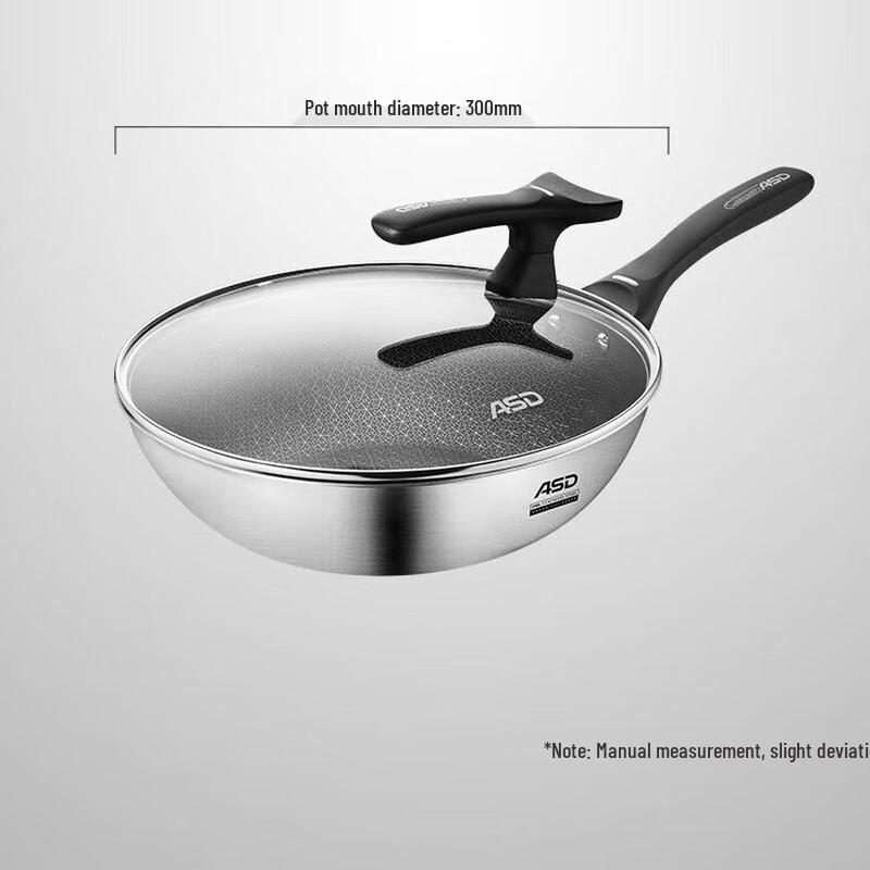 ASD SN8430 30cm Fine Iron Enamel Wok