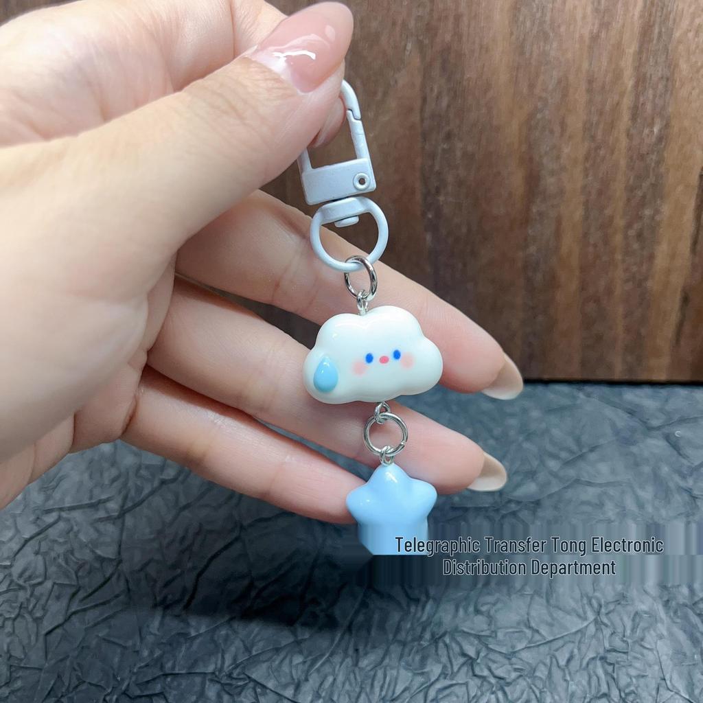 539 Cute Star Cloud Pendant Keychain - Unique Style for Besties, Students & Couples