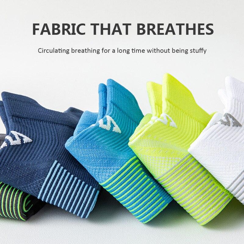 2 Pairs Quick Dry Breathable Anti-Slip Running Socks Fitness Gym Sweat-wicking Women Men Socks
