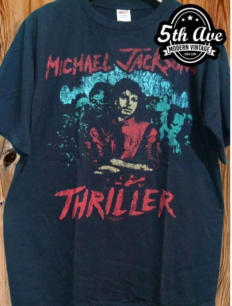 Майкл Джексон  Thriller  Редкая Винтажная Потертая Футболка Унисекс M