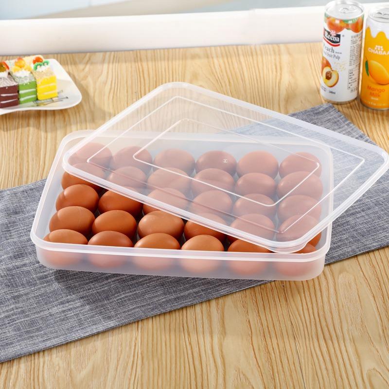 1pcs Simple Egg Box 30-grid Refrigerator Storage Box, Plastic Food Fresh Egg Holder Refrigerator Storage Boxs