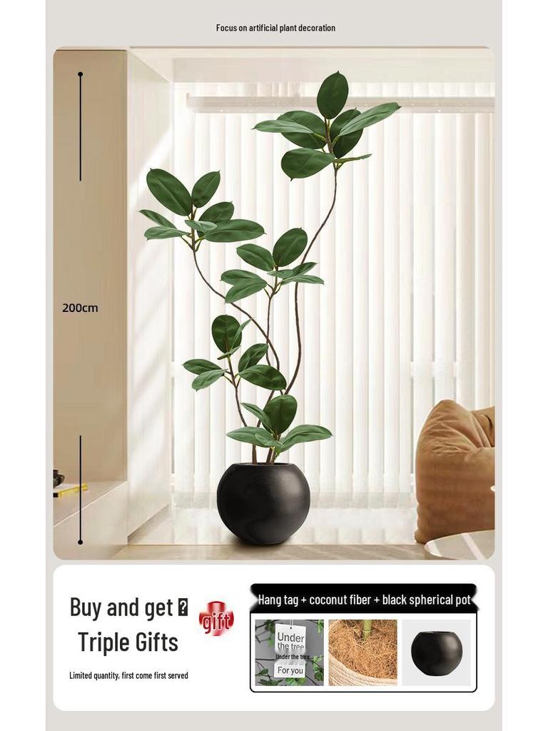 Luxurious Large Faux Green Plant Decoration for Indoor Use