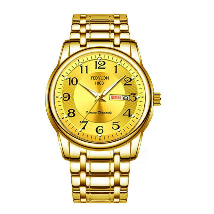 Ceas cu Mișcare Quartz Complet Automată pentru Bărbați, Luminos, Calendar, Rezistent la Apă, Ceas de Afaceri din Oțel pentru Persoane de Vârstă Mijlocie și Vârstnice