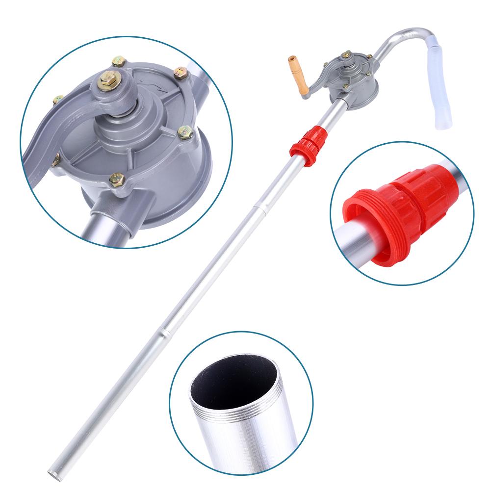 Aluminum Alloy Rotary Hand Crank Oil Barrel Drum Pump Pumping Diesel Fuel Tool