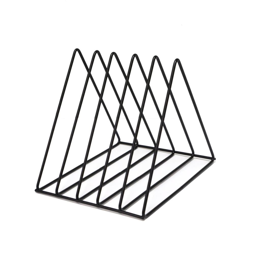 Nordic Triangle Book Holder & Desktop Organizer - Stylish Student Bookshelf & Storage Rack