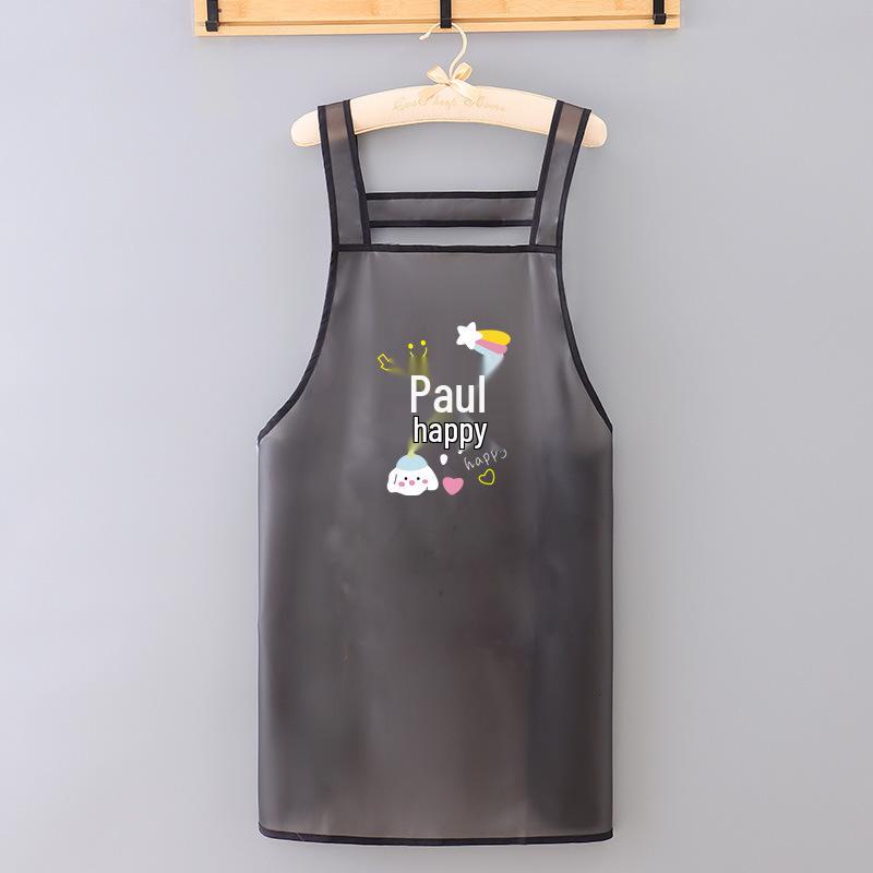 New Transparent TPU Apron: Waterproof, Oil-Resistant, Dirt-Resistant Cartoon Protective Waist Cover.