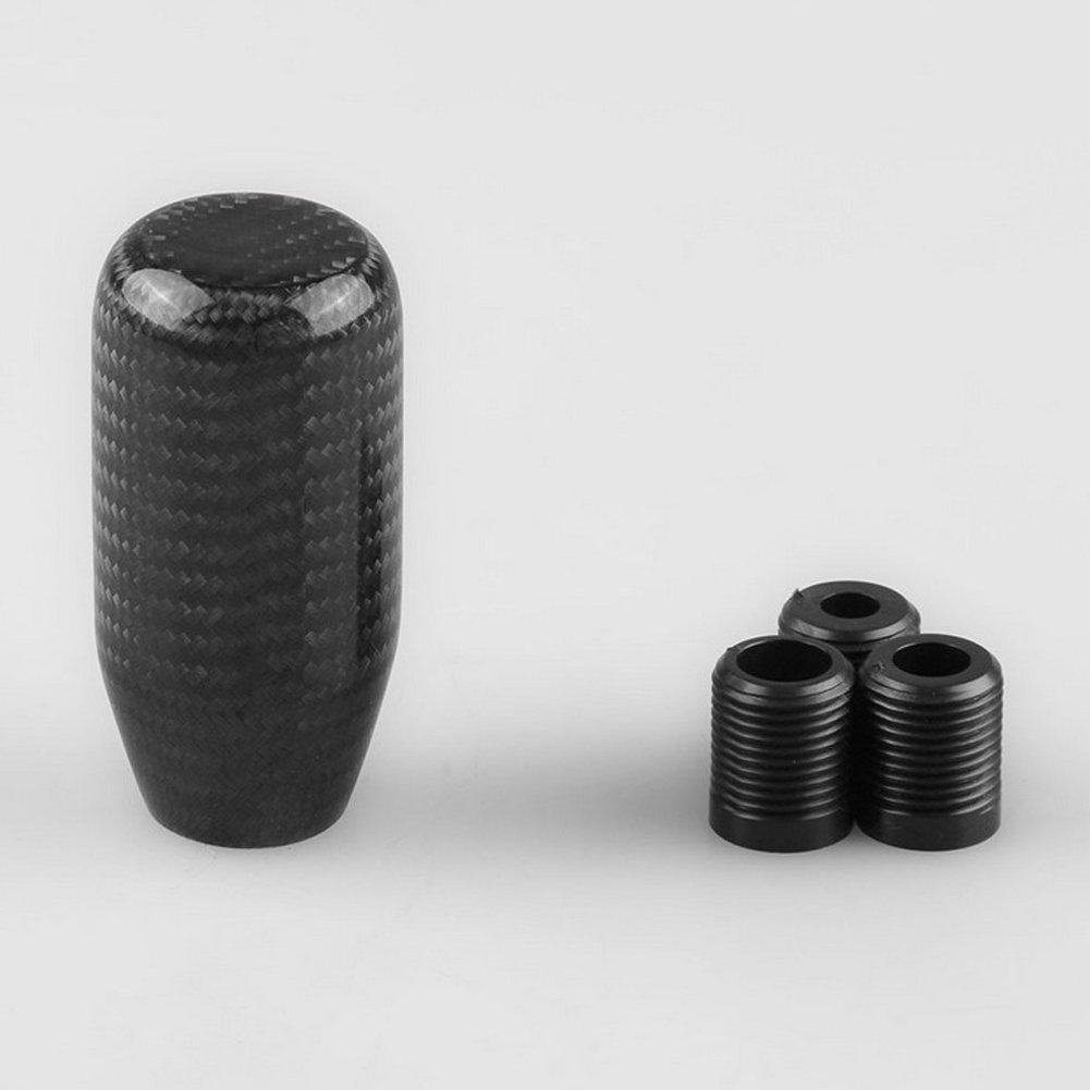 Szmsmy Universal Carbon Fiber Automotive Motorsport Fantasy Manual Stick Shift Gear Stick Shift Head Knob,