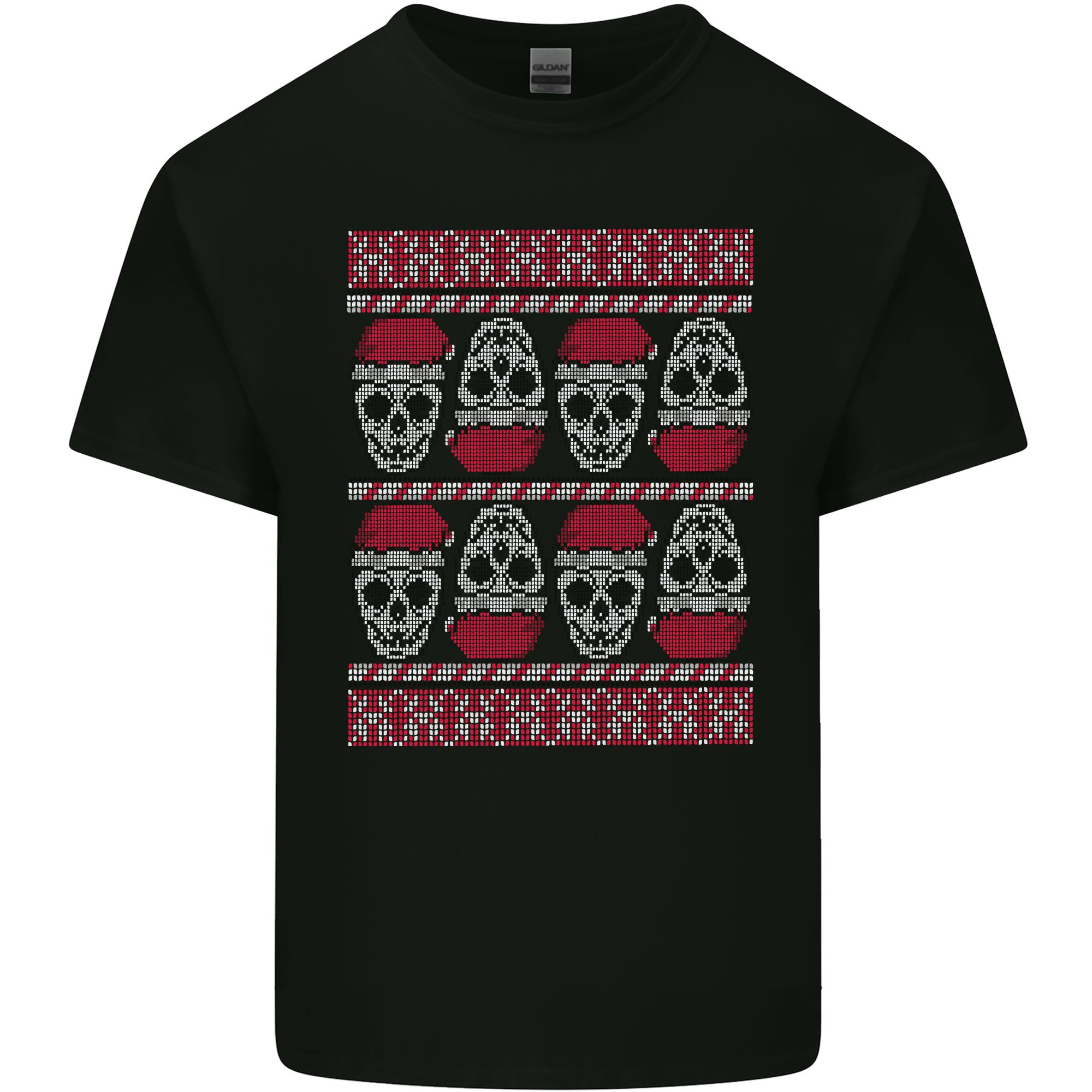 Christmas Skulls Xmas Heavy Metal Rock Music Unisexs Light Cotton TShirt S