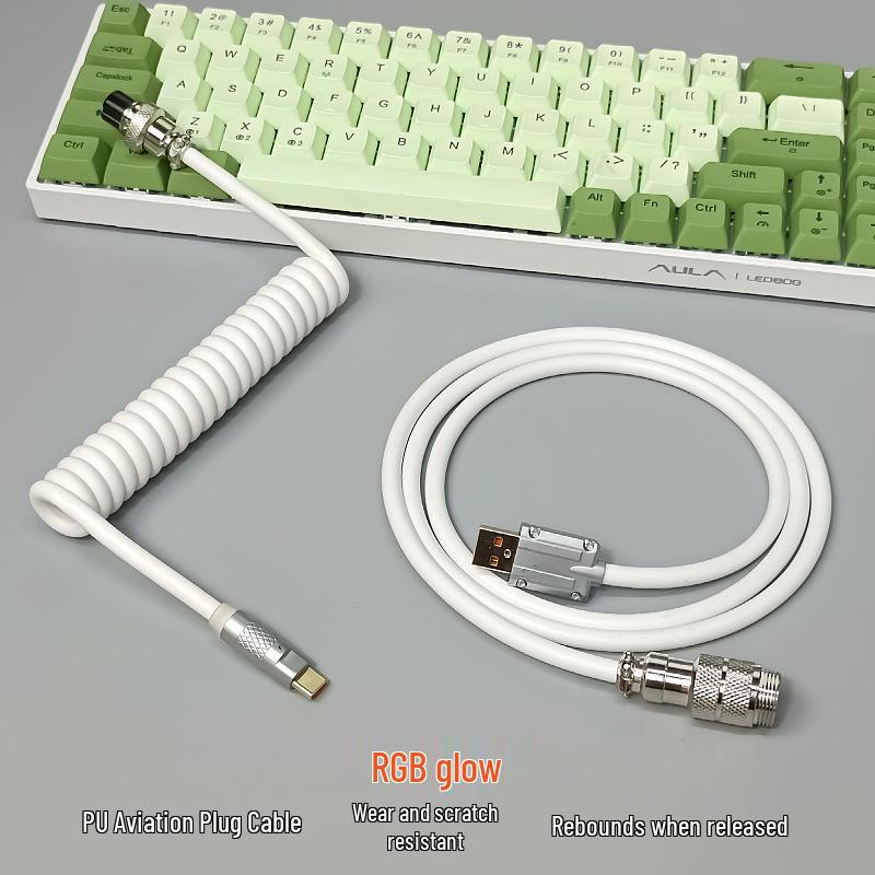 8K RGB Mechanical Keyboard with Magnetic Switch, Fast-Charging Coiled PU Aviator Data Cable