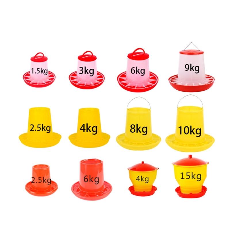 Chicken Feeder Waterer Kits for Chick Poultry Feeding Solution Duck Feeder WateringSupplies Hanging Poultry Feeders