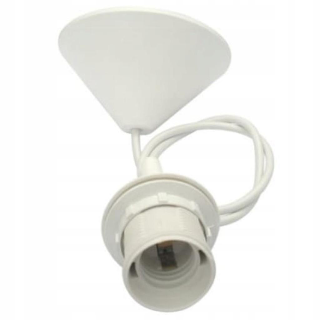 E27 white ceiling light bulb socket E27 light bulb socket with cable