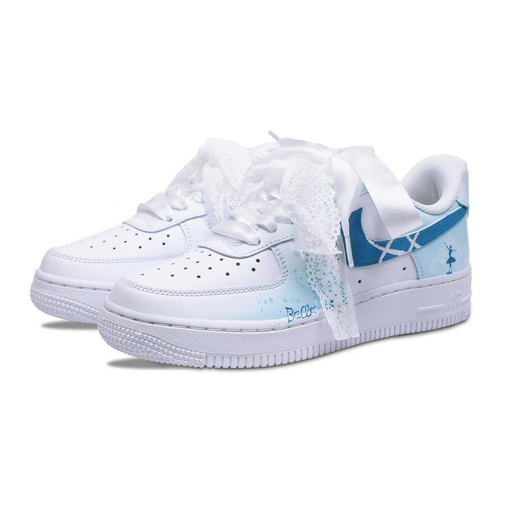 Nike Air Force 1 Low top Skateboard Shoes Unisex White Blue DD8959-100(Team969 BOX)