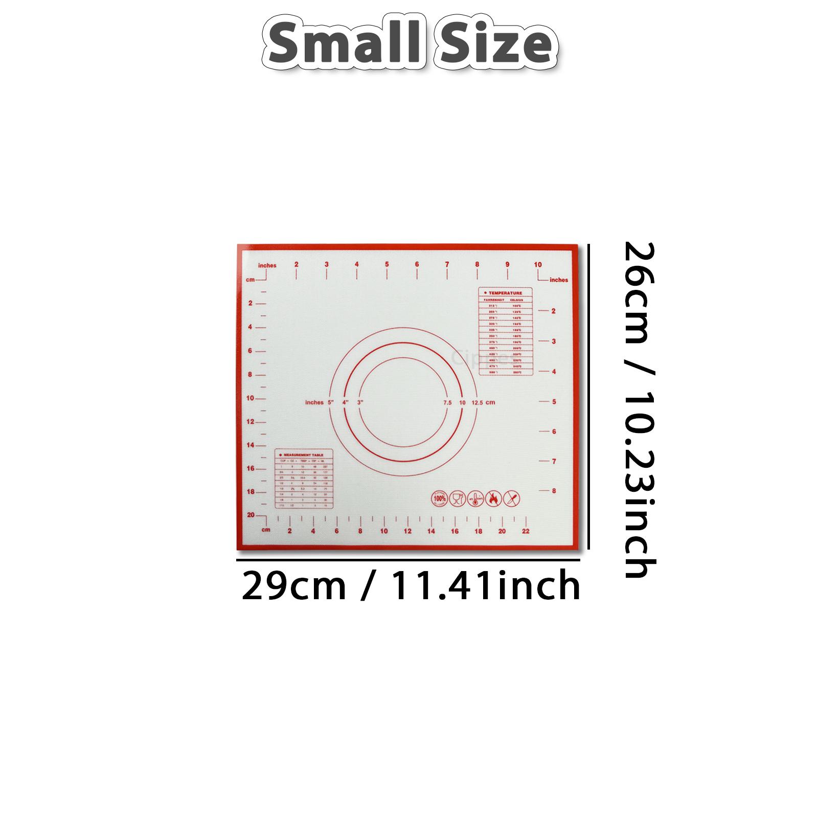 

Silicone Pastry Mat with Measurements, Reusable Non-slip Non-stick Baking Mat for Rolling Dough, Fondant /Pizza Mat, Counter Mat