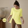 Top Fitness da Donna Estivo a Manica Corta, Vestibilità Larga, per Yoga & Pilates