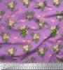 Soimoi Japan Crepe Satin Fabric Tropical Leaves,Floral & Flamingo Bird Print Fabric by the metre 42 Inch