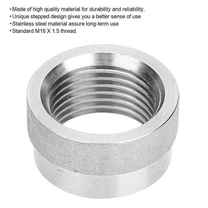 1PCS Stainless Steel M18x1.5 Thread Weld Bung Nut O2 Oxygen Sensor Inner Hexagon Bung Connector Auto Part
