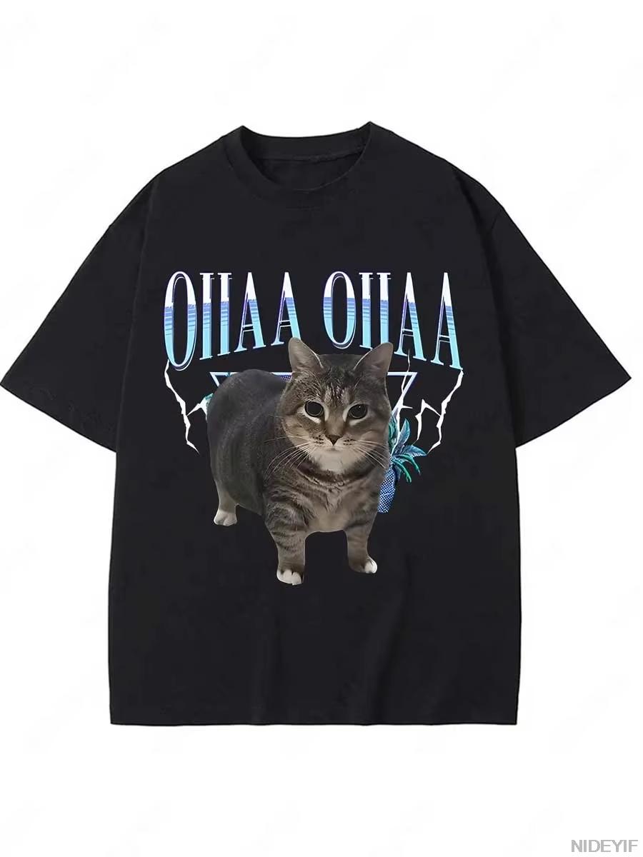 Interesting Oiia Oiia Spun Cat Terrier Oiiai Oiiai Cat Tshirt Cute Awakening Graphic Clothing Little Cat Lover Fashion Tshirt S
