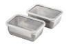 Castle Enterprise Yoshikawa Gogi Stainless Steel Storage Containers, 810ml, Set of 2, Silver, Made In Japan, Gift Wrapping Available