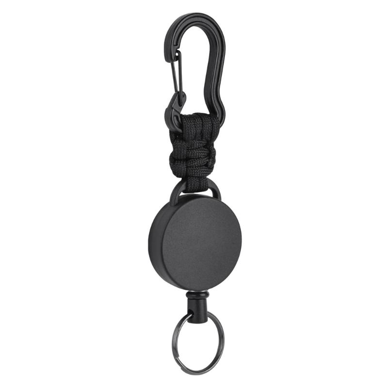 Retractable Rope Carabiner Keychain Telescopic Paracord Braided Keychain Buckle