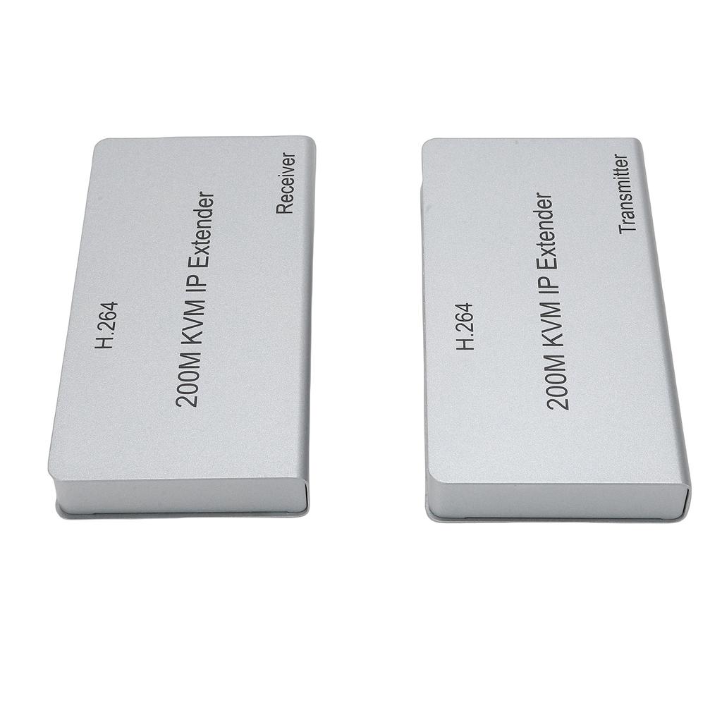 KVM HD USB Extender with Wide IR Over Cat5e Cat6 656.2ft RJ45 KVM Over IP HD Extender for PC HDTV Display US Plug